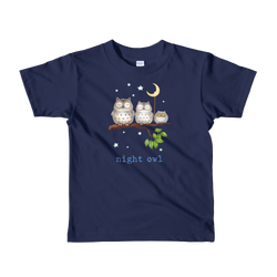 Night Owl Short Sleeve Kids T-Shirt