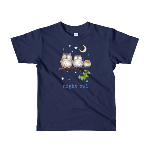 Night Owl Short Sleeve Kids T-Shirt