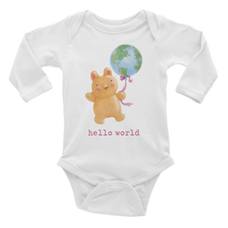 Hello World Infant Long Sleeve Onesie