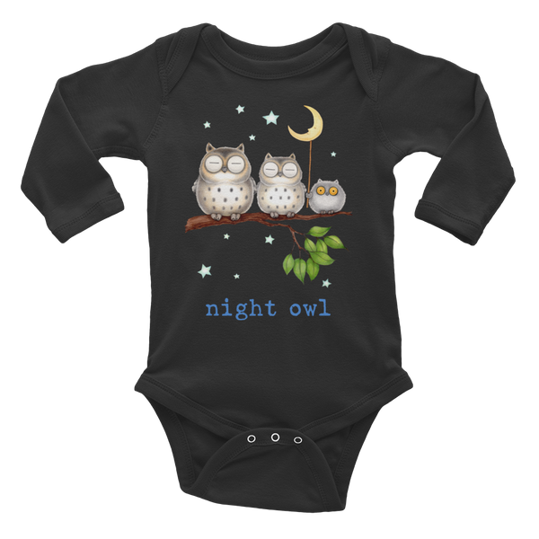 Night Owl Infant Long Sleeve Onesie