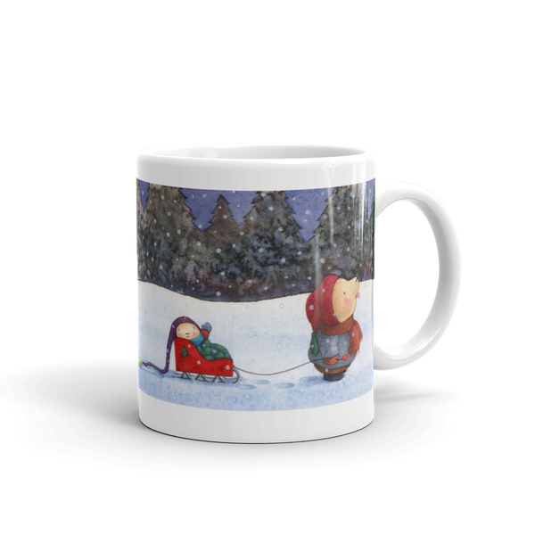 Sleighs and Snowflakes Christmas Mug