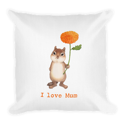 I Love Mum Premium Double-Sided Throw Pillow