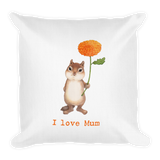 I Love Mum Premium Double-Sided Throw Pillow