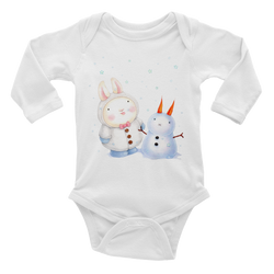 Snow Bunny Infant Long Sleeve Onesie